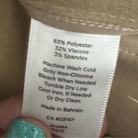 Talbots Heritage Cream Ankle Pants Size 18W - Picture 5 of 7